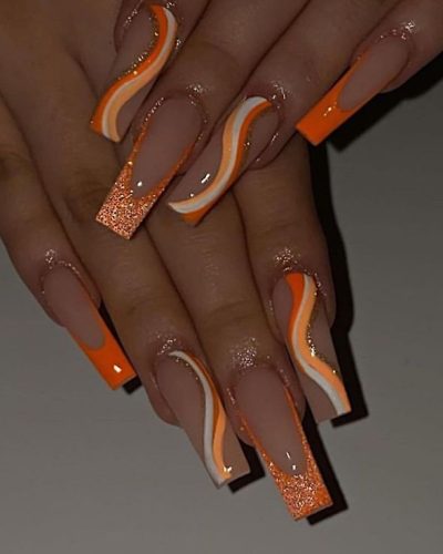 Longs ongles "square" en acrylique // Nail art.